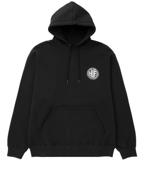 「HUF」 プルオーバーパーカー MEDIUM ブラック メンズの画像