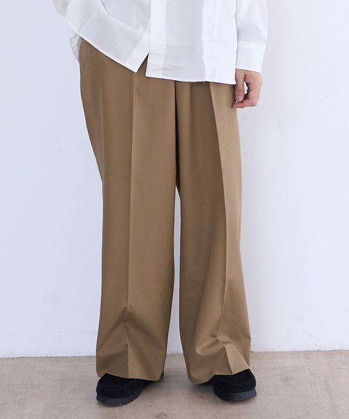 スラックス benine 9 Two-Tuck Chino Slacks メンズの画像