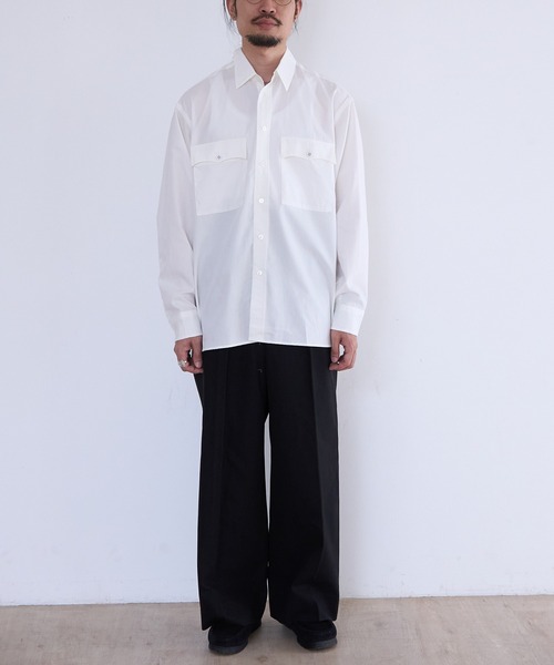 スラックス benine 9 Two-Tuck Chino Slacks メンズの画像