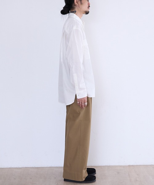 スラックス benine 9 Two-Tuck Chino Slacks メンズの画像