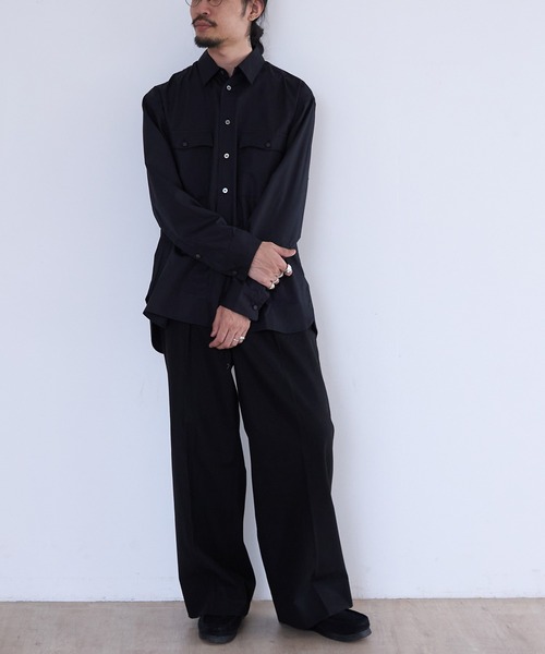 スラックス benine 9 Two-Tuck Chino Slacks メンズの画像