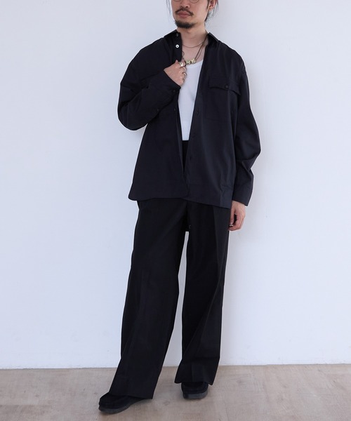 スラックス benine 9 Two-Tuck Chino Slacks メンズの画像