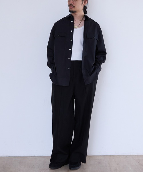 スラックス benine 9 Two-Tuck Chino Slacks メンズの画像