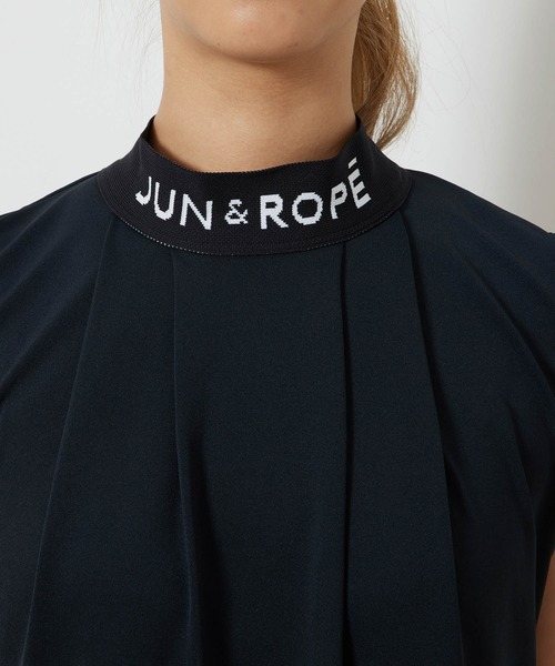 「JUN&ROPE'」 ノースリーブワンピース L ブラック レディース_4