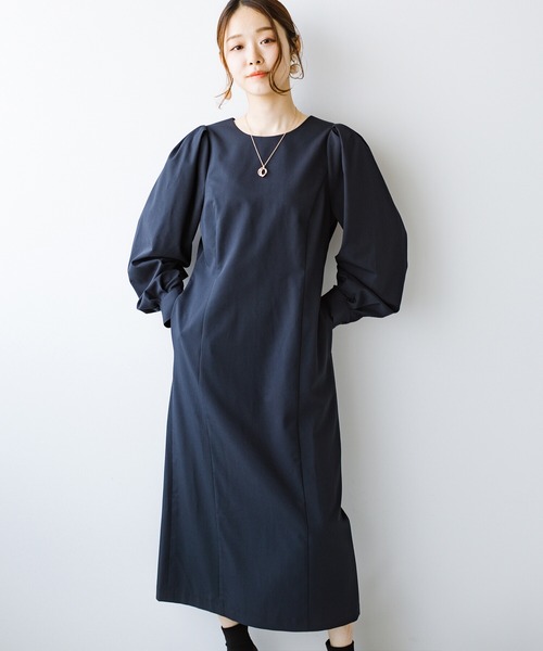 「haco!」 長袖ワンピース MEDIUM グレー レディース_画像6