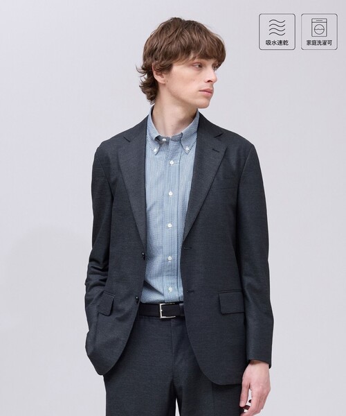 ジャケット テーラードジャケット 夏に嬉しい6つの高機能「J.PRESS-POOL WOOL」「セットアップ対応」ジャージーセットアップ ジャケットの画像