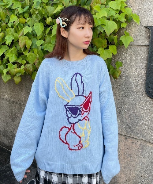 「Candy Stripper」 長袖ニット 2 ピンク レディース_画像2