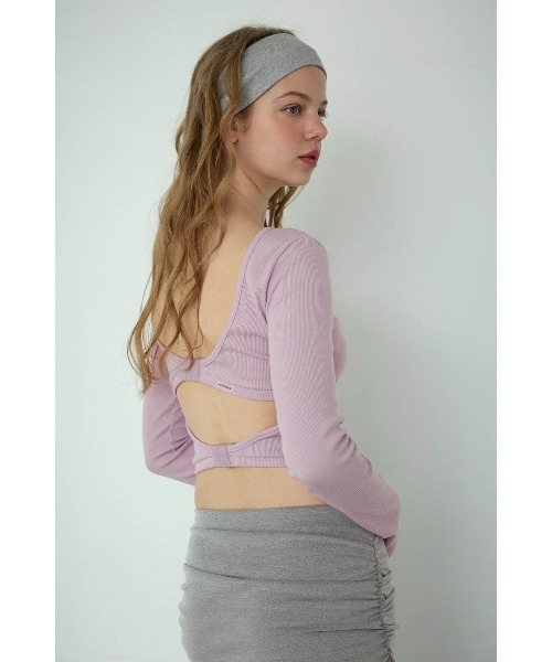 ALEXIA STAM（アリシアスタン） tシャツ Rib Back Adjuster Long