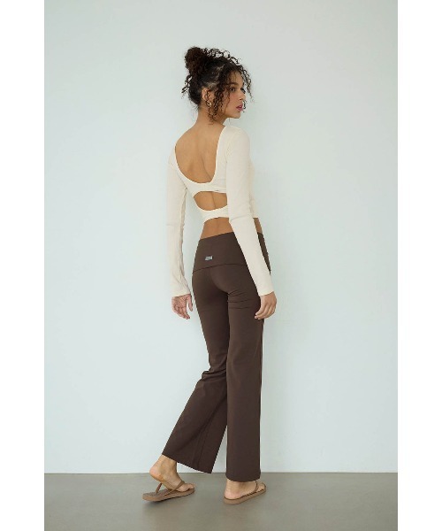 alexia stamパッドinバックアジャスタートップス Rib Back Adjuster Long Sleeve Top /パッドinバックアジャスター