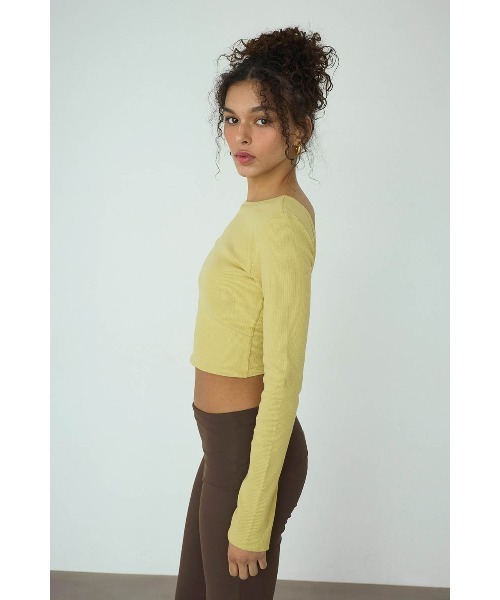 ALEXIA STAM（アリシアスタン） tシャツ Rib Back Adjuster Long