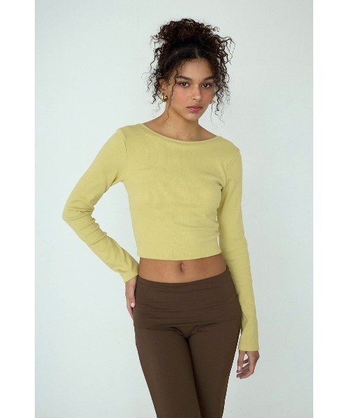 ALEXIA STAM（アリシアスタン） tシャツ Rib Back Adjuster Long