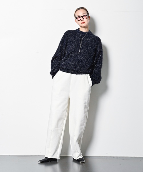 「CITYSHOP」 イージーパンツ 38 ホワイト レディース_画像5