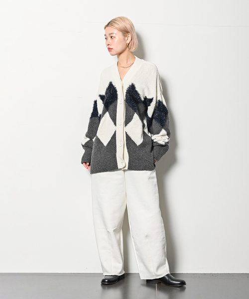 「CITYSHOP」 イージーパンツ 38 ホワイト レディース_画像6