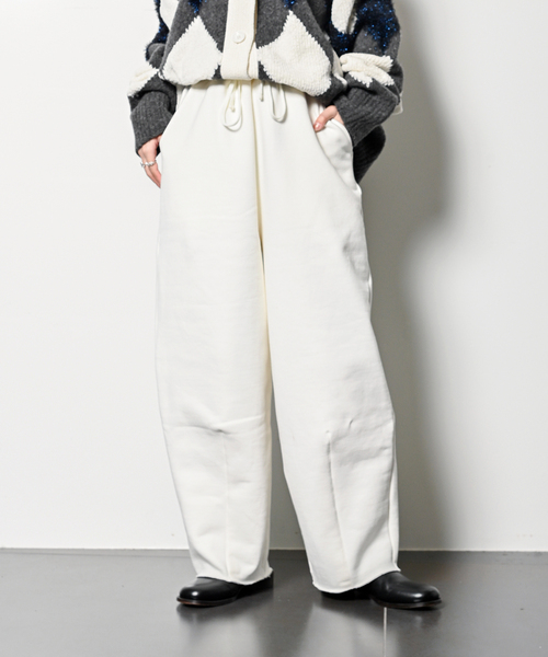「CITYSHOP」 イージーパンツ 38 ホワイト レディース_画像7