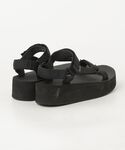 「Teva」 フラットサンダル 24cm ブラ...の詳細画像1