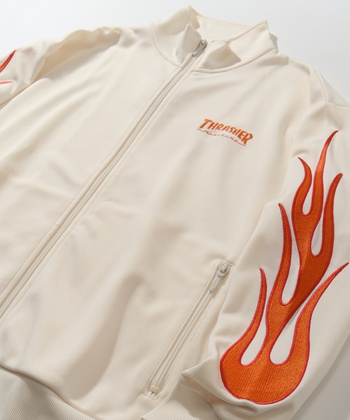 「THRASHER」 ジャージブルゾン L チャコールグレー メンズ_画像3