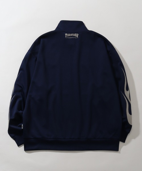 「THRASHER」 ジャージブルゾン L チャコールグレー メンズ_画像4