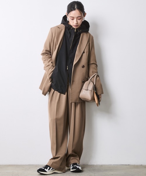「CHIC STYLE」 テーラードジャケット LL モカ レディース_画像8