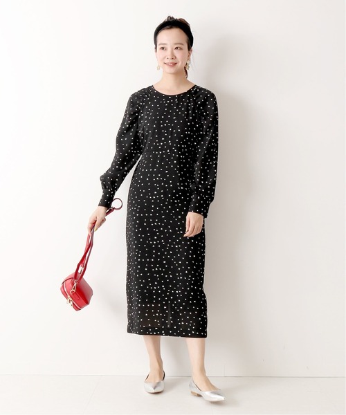 「U by SPICK&SPAN」 7分袖ワンピース 36 ブラック レディース_画像2