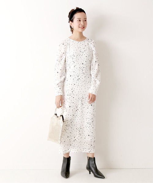 「U by SPICK&SPAN」 7分袖ワンピース 36 ブラック レディース_画像4