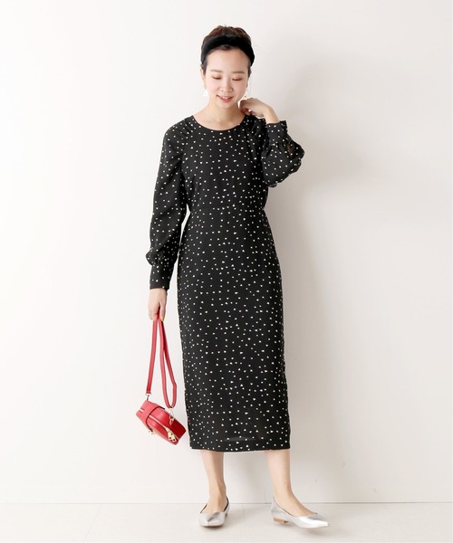 「U by SPICK&SPAN」 7分袖ワンピース 36 ブラック レディース_画像9