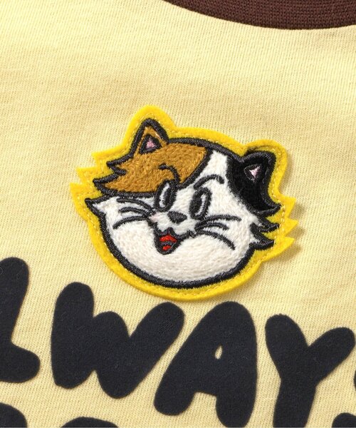 BREEZE（ブリーズ） tシャツ BREEZY CATS ロゴ＆ワッペンTシャツ