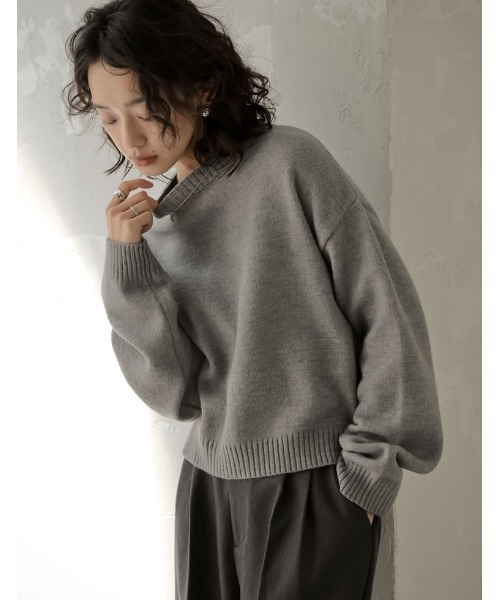 「Re:EDIT」 長袖ニット MEDIUM ブルー レディース_画像3