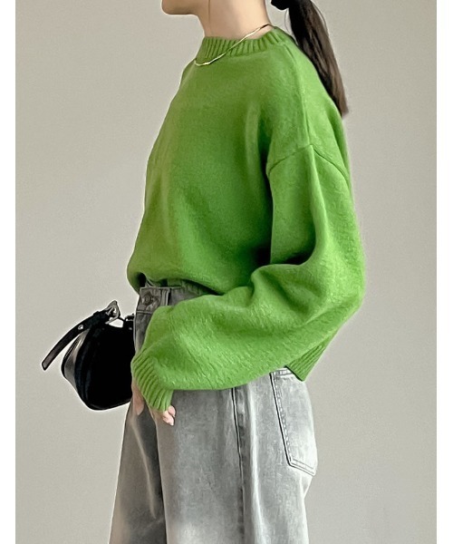 「Re:EDIT」 長袖ニット MEDIUM ブルー レディース_画像9