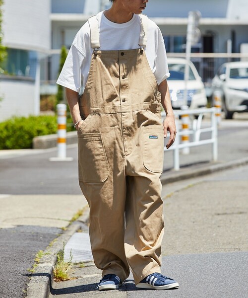「FREAK'S STORE」 オーバーオール SMALL ベージュ メンズの画像
