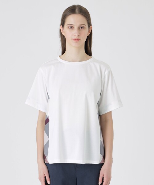 【新品】ブルーレーベルクレストブリッジ　Tシャツ　白　M　517 BLUE LABEL CRESTBRIDGE（ブルーレーベルクレストブリッジ） tシャツ