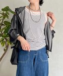 キャミソール ラッセルシアー切り替え2WAYタンクの詳細画像2