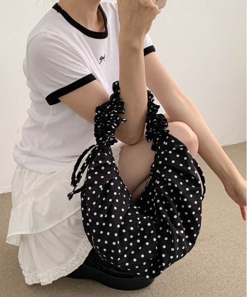FREE STYLISTS ショルダーバッグ バッグ Y2K ドットドローストリング
