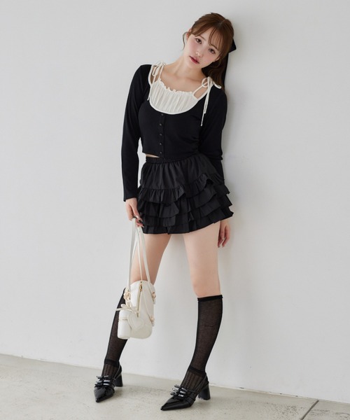 「one after another NICE CLAUP」 長袖カットソー FREE ネイビー レディース_画像2