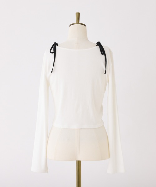 「one after another NICE CLAUP」 長袖カットソー FREE ネイビー レディース_画像5