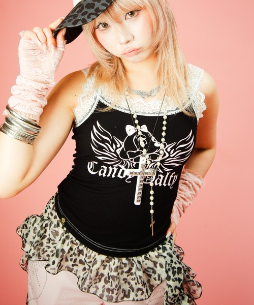 d.i.a タンクトップ　レース　正規品　希少　平成ギャル　y2k GAL GALFY（ガルフィー） タンクトップ ノースリーブ 「GALFY」小悪魔