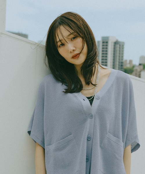 GLOBAL WORK(グローバルワーク) カーディガン 夏 半袖 サラサラDRYV GLOBAL WORK(グローバルワーク) カーディガン 夏 半袖 サラサラDRYV