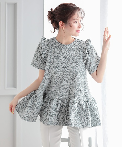 Fit more（フィットモア） 半袖ブラウス FREE ブルー レディース 