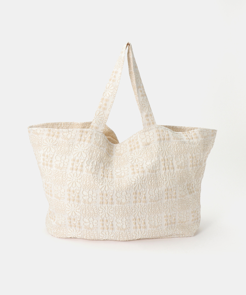 トートバッグ IENA LA BOUCLE フラワーJQDトートバッグ レディースの画像