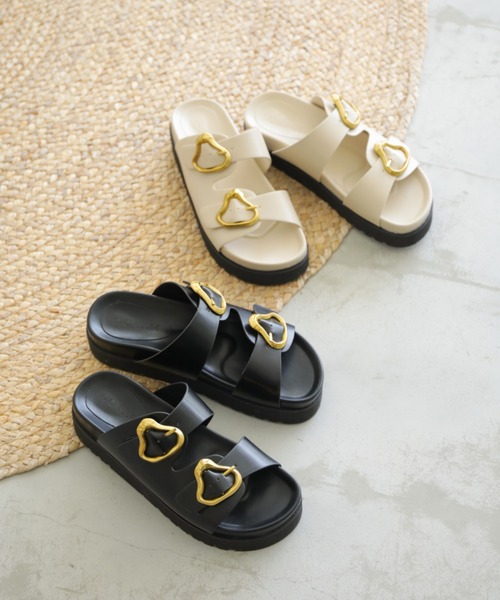 「Piedi Nudi」 フラットサンダル M アイボリー レディース_画像6