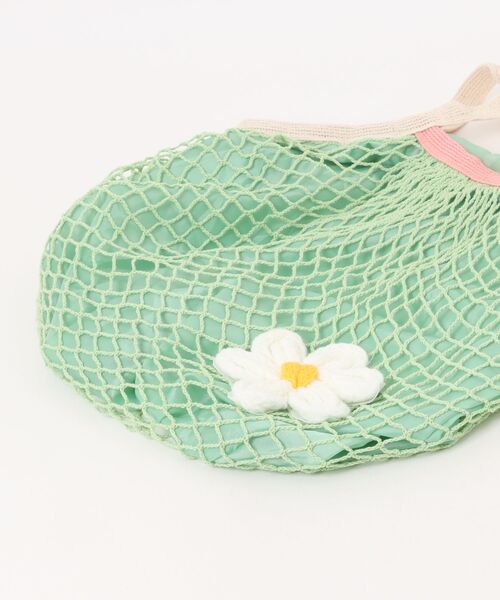 エコバッグ ネットバッグ お花モチーフ ショルダーバッグ : ZOZOTOWN