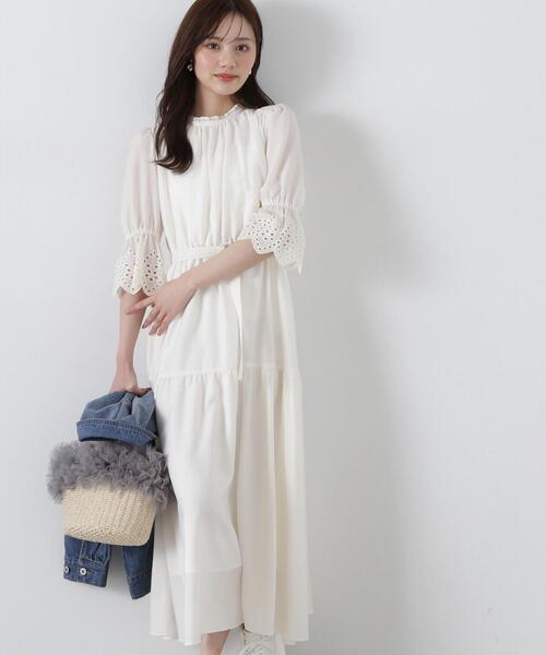 「PROPORTION BODY DRESSING」 7分袖ワンピース SMALL ブルー レディース_画像7