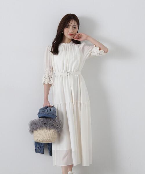 「PROPORTION BODY DRESSING」 7分袖ワンピース SMALL ブルー レディース_画像8
