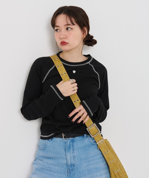 「TINA:JOJUN」 長袖カットソー M ホワイト レディース_画像5
