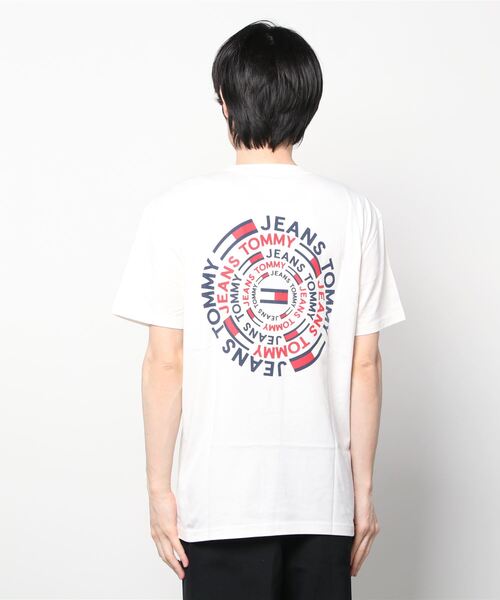 「TOMMY JEANS」 半袖Tシャツ X-LARGE ホワイト メンズ_画像4