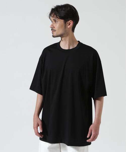 「ATON」 半袖Tシャツ 2 ブラック メンズ_画像2