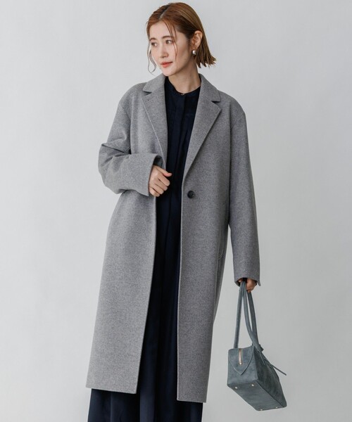美品♡ 23区　ニジュウサンク　アンゴラコート ロング　ブラック　ベルト付き　M 23区 ニジュウサンク ウールアンゴラビーバーチェスターコート 23区