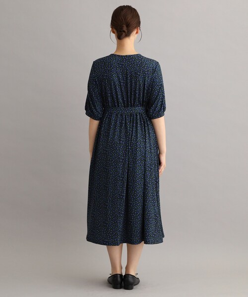 LAURA ASHLEY Vネック デニムロングワンピース ブルー サイズ7 LAURA ASHLEY（ローラアシュレイ） ワンピース 「WEB限定／ジャージ