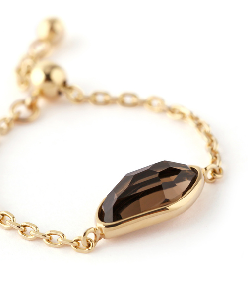 SIENA ROSE 指輪 リング GEMSTONE・チェーンリング「スモーキー