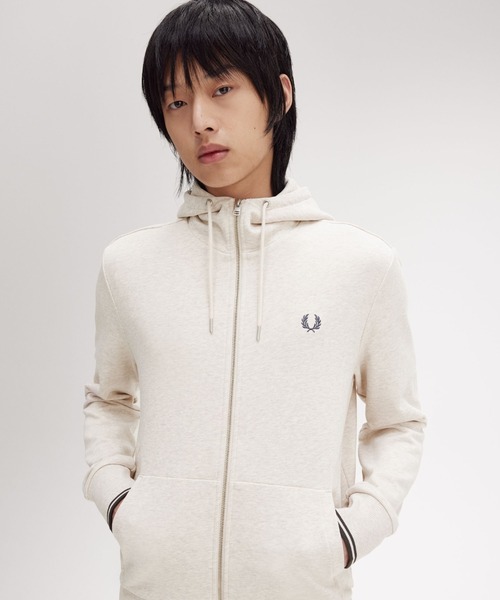 FRED PERRY パーカー Hooded Zip Through Sweatshirt／フード