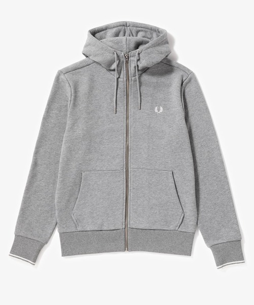 FRED PERRY グレー パーカー　 S　フルジップ　フーディー　美品 FRED PERRY グレー フルジップ パーカー M 【公式通販】